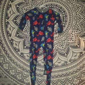 Boys toddler dinosaur footie pajamas